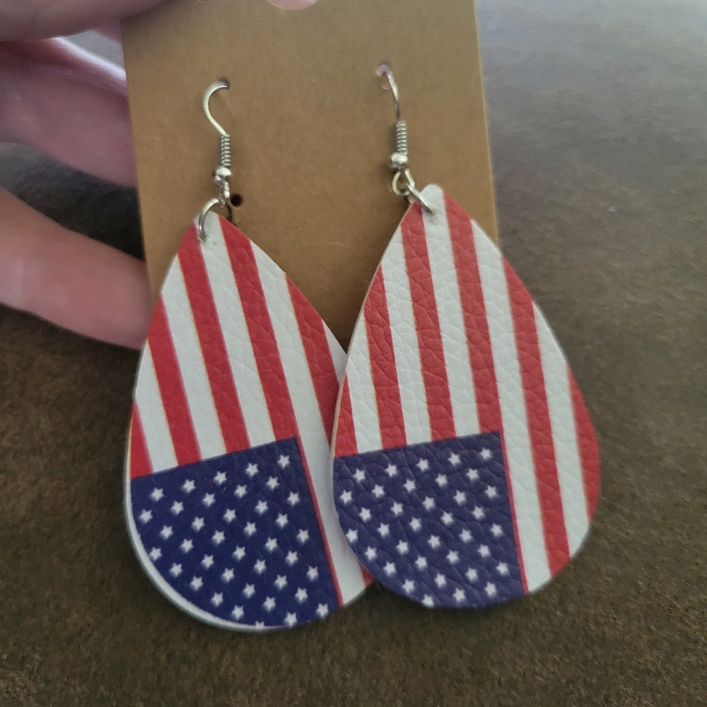 Faux leather earrings